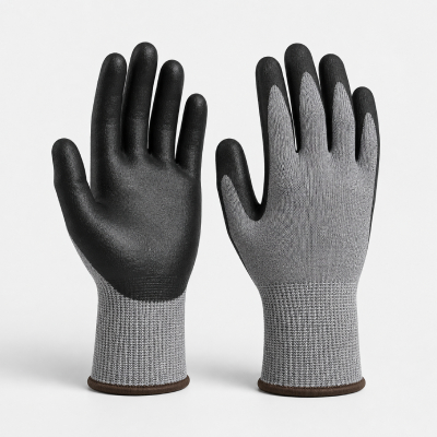Grey PU-Coated Safety Gloves — Gloves