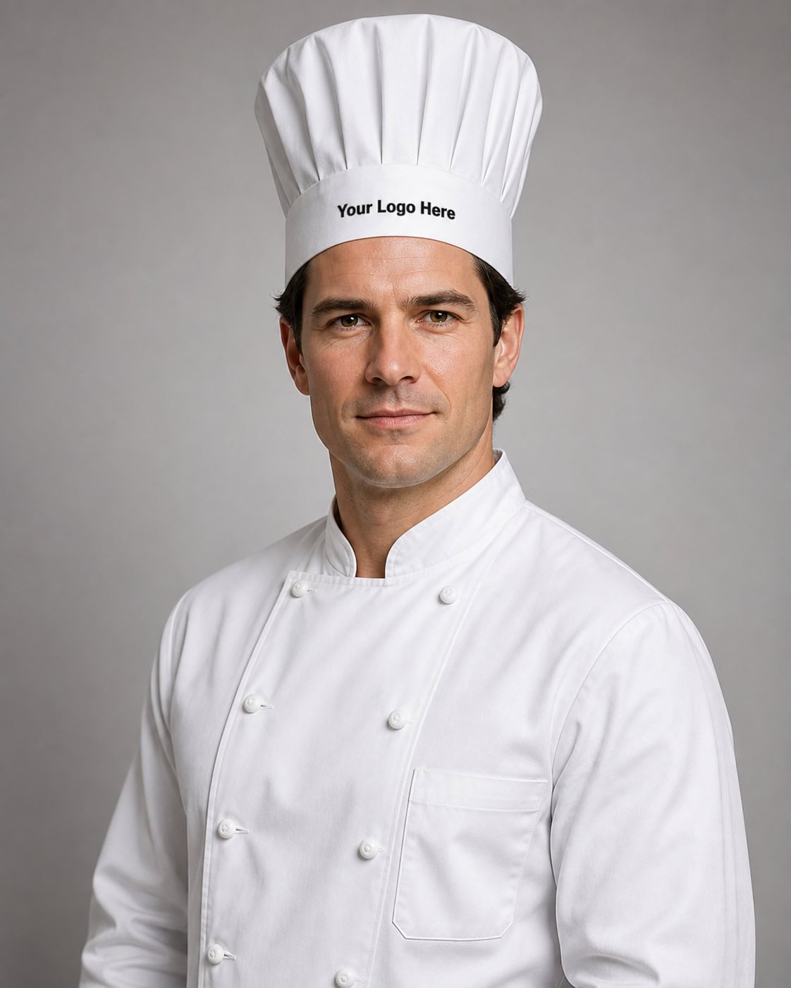 Classic White Chef Hat – Men — Headwear