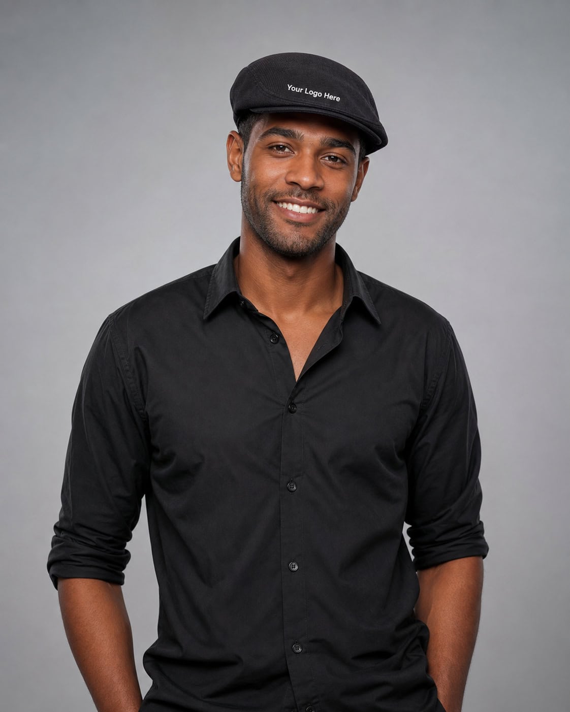 Black Hospitality Flat Cap – Men — Headwear