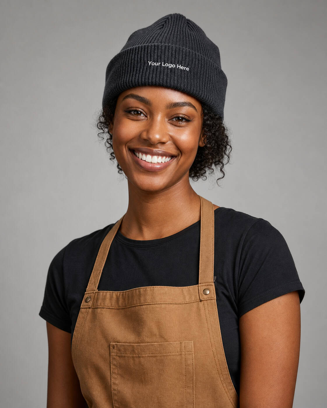 Black Knitted Hospitality Beanie – Women — Headwear