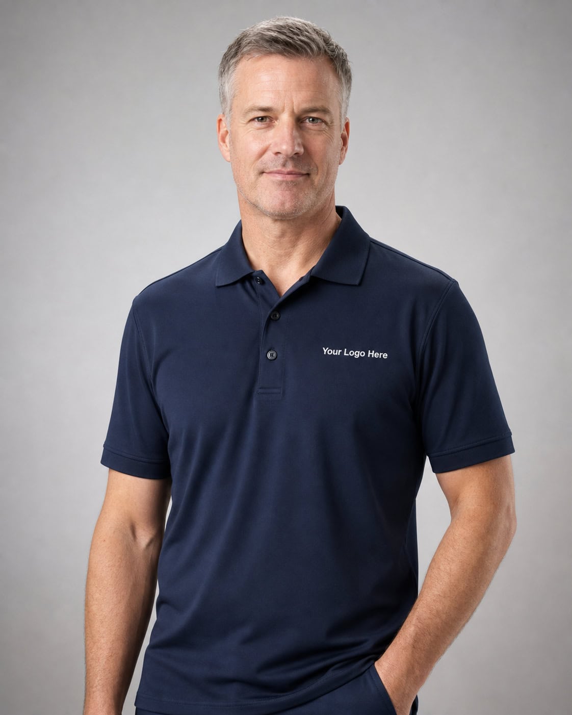 Navy Healthcare Polo — Polos