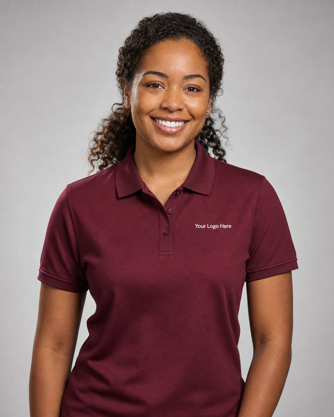 Burgundy Healthcare Polo — Polos