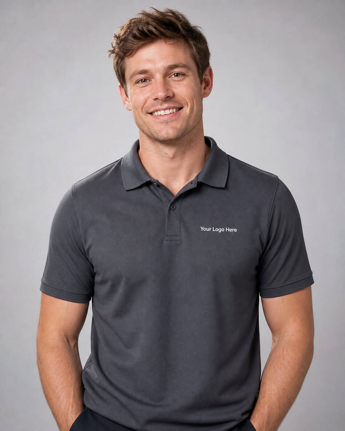 Charcoal Healthcare Polo — Polos