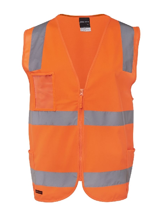 Hi Vis (D+N) Zip Safety Vest — Hi-Vis