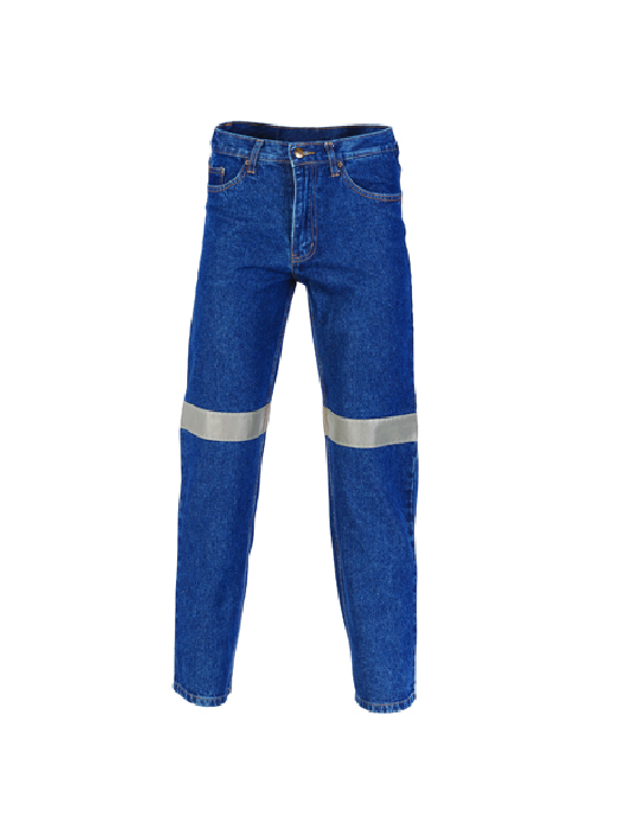 Taped Denim Stretch Jeans — Hi-Vis