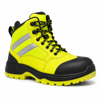 Neon Hi-Vis Reflective Work Boot — Work Boots