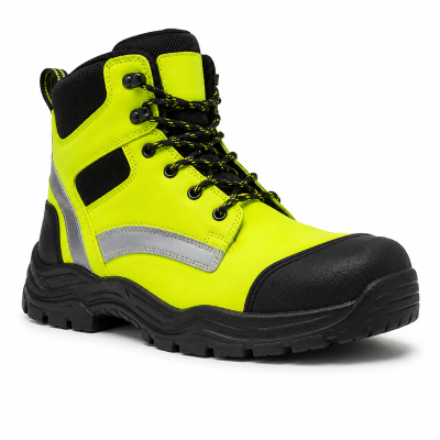 Heavy-Duty Lime Safety Boot — Work Boots