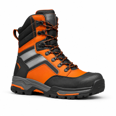 Heavy-Duty Orange Safety Boot — Work Boots