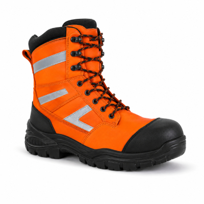 Reflective Orange Industrial Boot — Work Boots