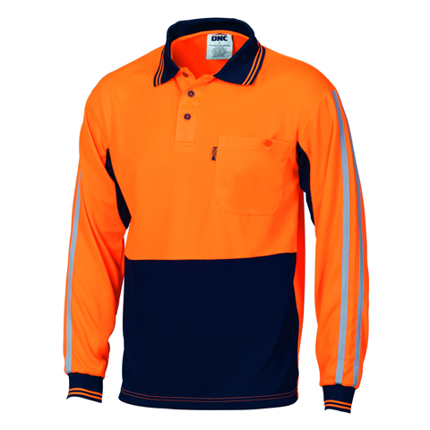 Hi Vis Cool Breathe Stripe Polo — Hi-Vis