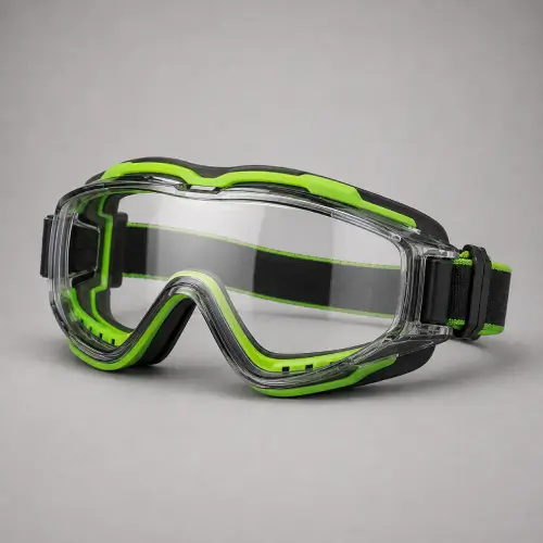 Hi-Vis Green Safety Goggles — Eyewear
