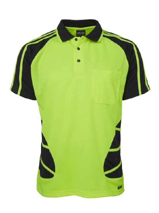 Hi Vis S/S Spider Polo — Hi-Vis