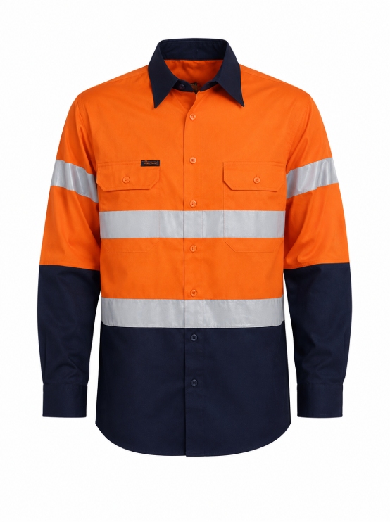Hi Vis 190 GSM Cotton Drill L/S Shirts — Hi-Vis