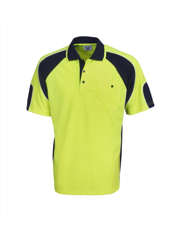 Hi Vis Cooldry Side Panel Polo — Hi-Vis