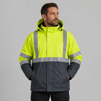Men’s Hi-Vis Rain Jacket — Hi-Vis Jackets