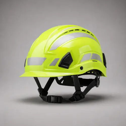 Hi-Vis Lime Reflective Safety Helmet — Head Protection