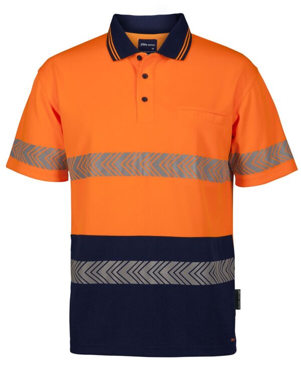 Hi Vis S/S Segmented Tape Polo — Hi-Vis