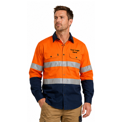 Orange Navy Reflective Day/Night Shirt — Day/Night Shirts
