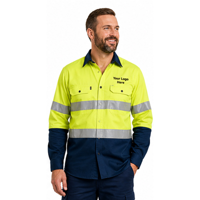 Lime Green Reflective Work Shirt — Day/Night Shirts