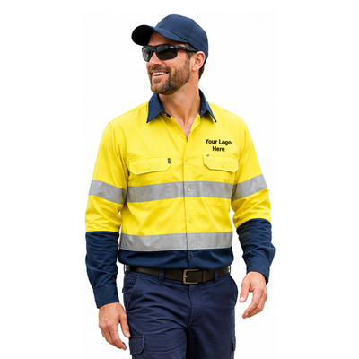 Yellow Premium Reflective Safety Shirt — Day/Night Shirts