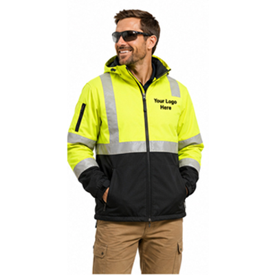 Lime Black Reflective Safety Jacket — Jackets