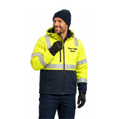 Lime Navy Protective Jacket — Jackets