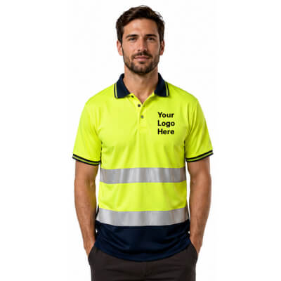 Classic Lime Hi-Vis Safety Polo — Polos