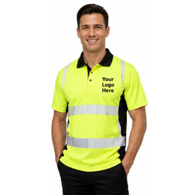 Premium Lime Reflective Polo Shirt — Polos