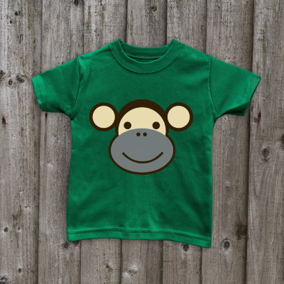 Monkey Face Tops Kids Tees Monkey T Shirts Kids — Kids Tees