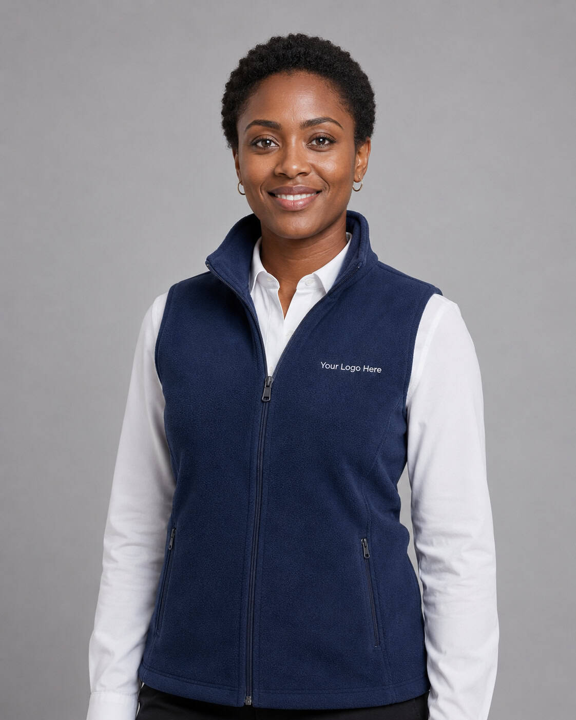 Navy Fleece Vest – Women — Jackets & Vests