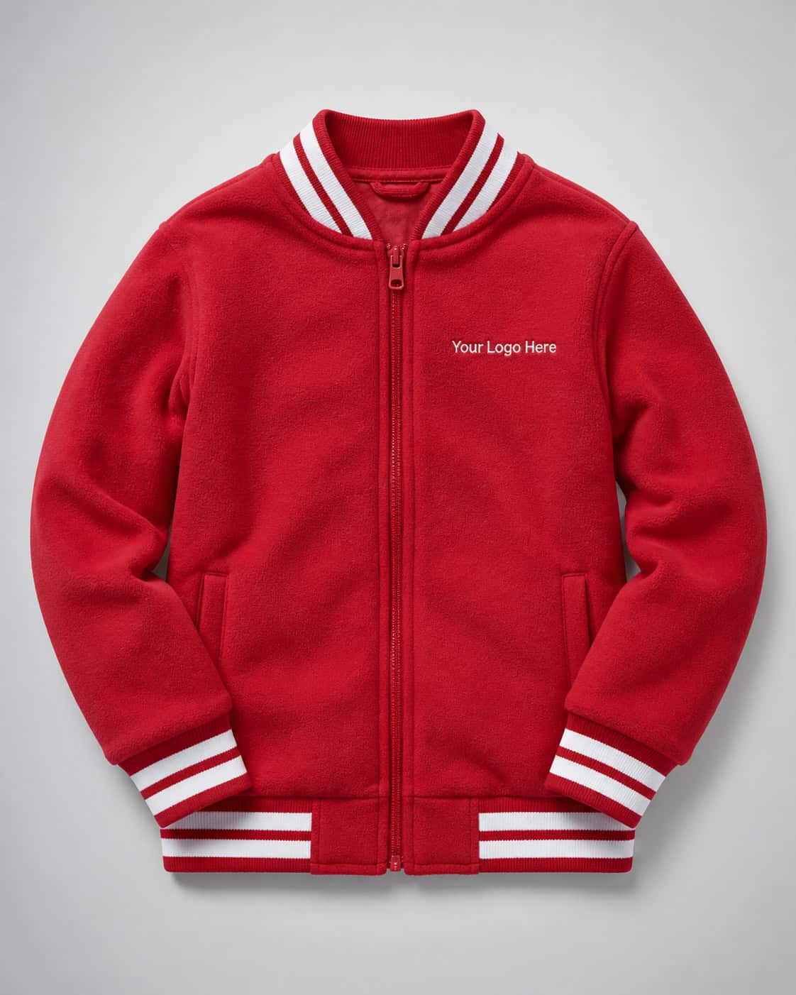 Red Varsity-Style School Jacket — Jackets & Jumpers