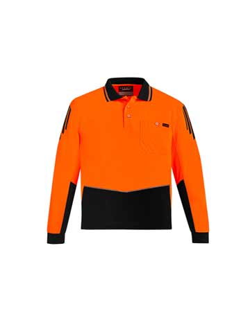 Mens Hi Vis Flux L/S Polo — Hi-Vis