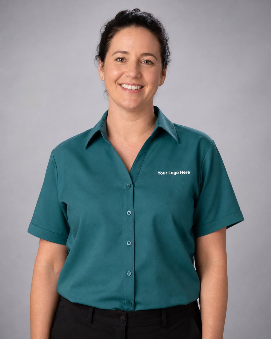 Teal NDIS Worker Tunic — Shirts