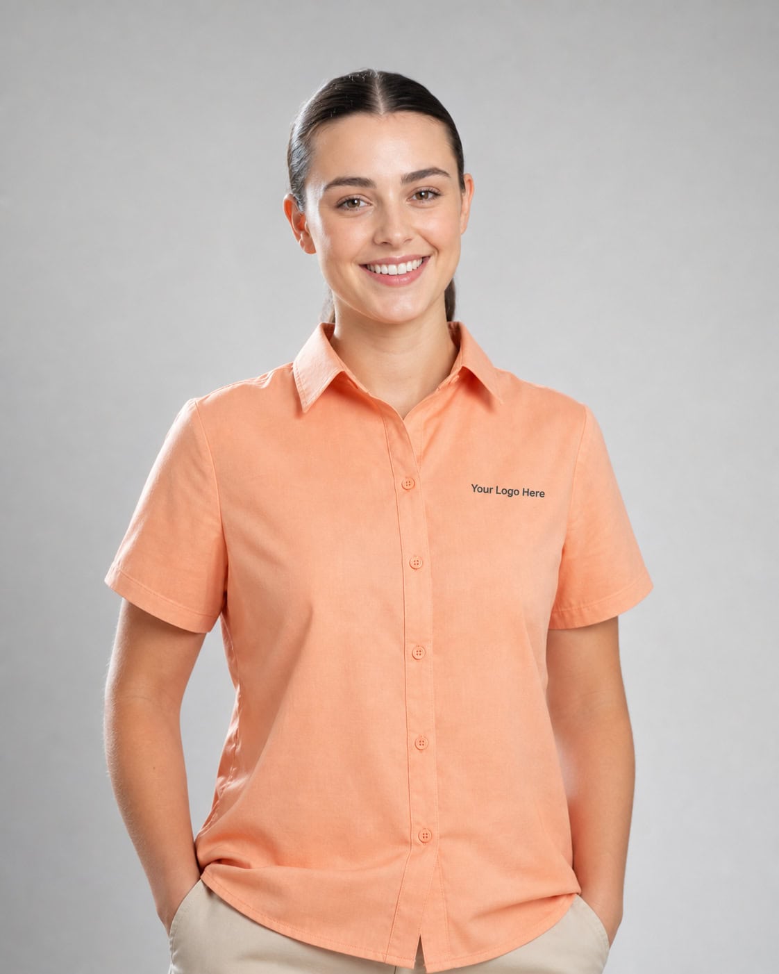 Peach NDIS Worker Tunic — Shirts