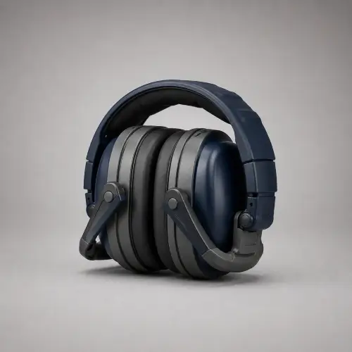 Orange Lightweight Neckband Earmuffs — Hearing Protection