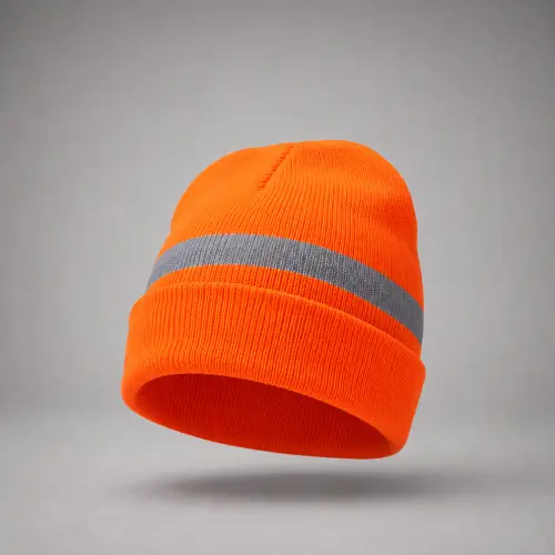 Orange Reflective Work Beanie — Hi-Vis Accessories