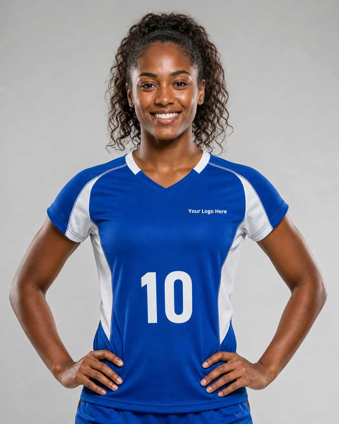 Royal Blue and White Playing Jersey – No. 10 — Playing Jerseys