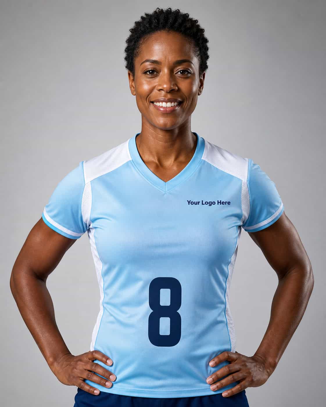 Sky Blue Playing Jersey – No. 8 — Playing Jerseys