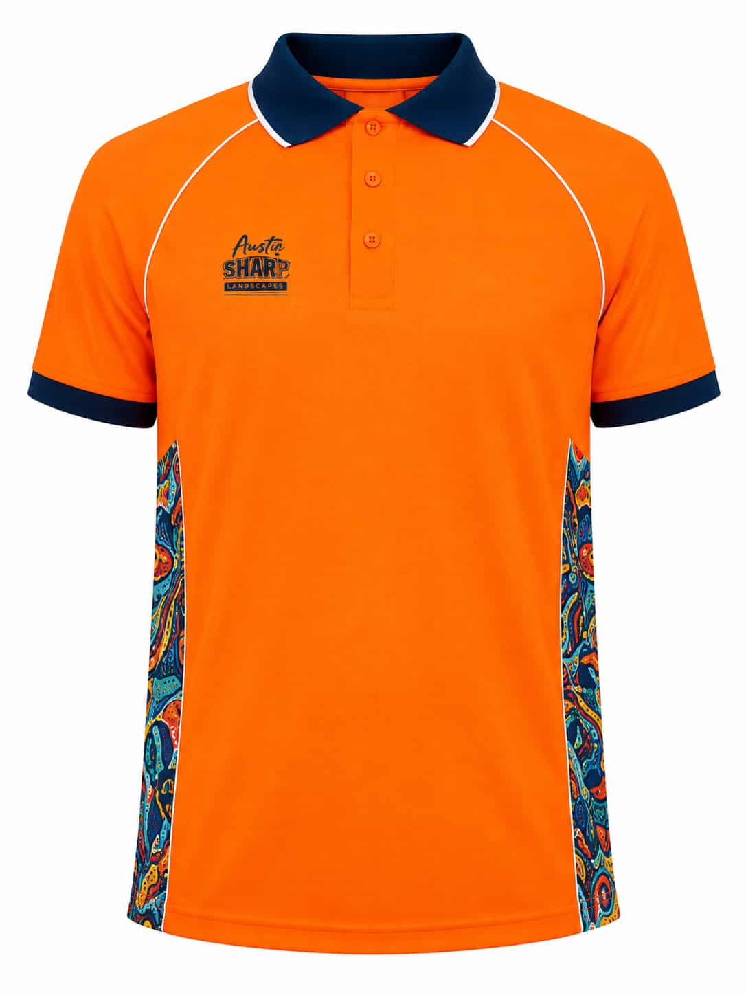 Unisex Orange Snazzy Polo — Polo