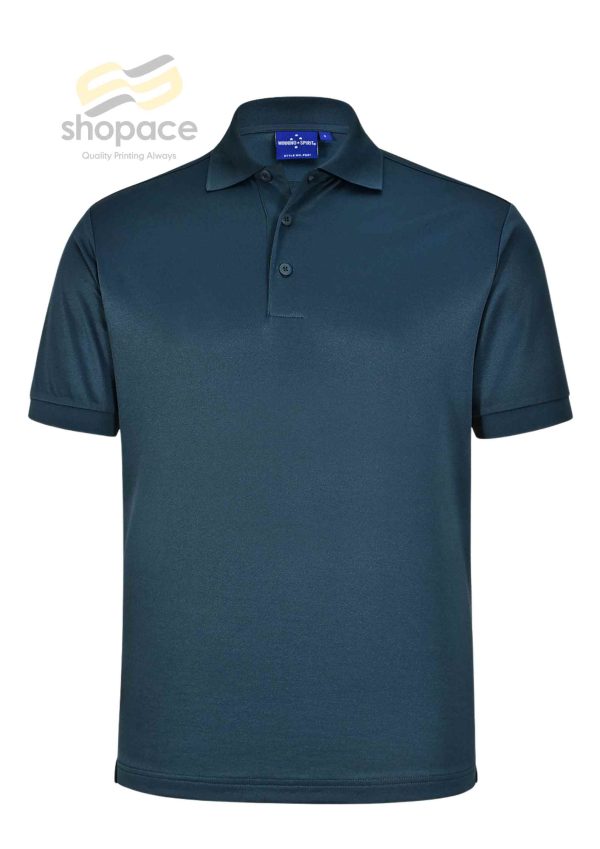 MENS SUSTAINABLE POLY/COTTON CORPORATE SS POLO — Polo