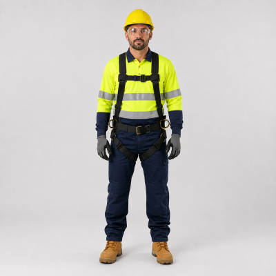 Men’s Fall Protection Harness PPE Set — PPE