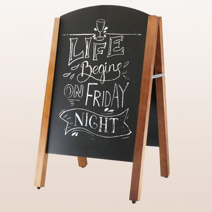 Premium Timber Frame Black Board | Wooden A-board