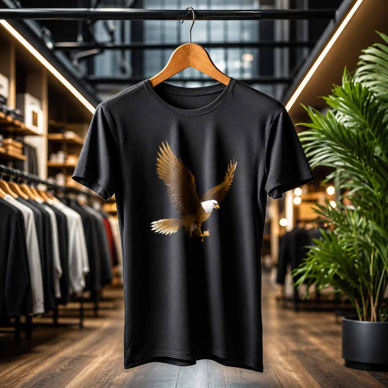 Majestic Eagle Graphic Black T-Shirt — Tees