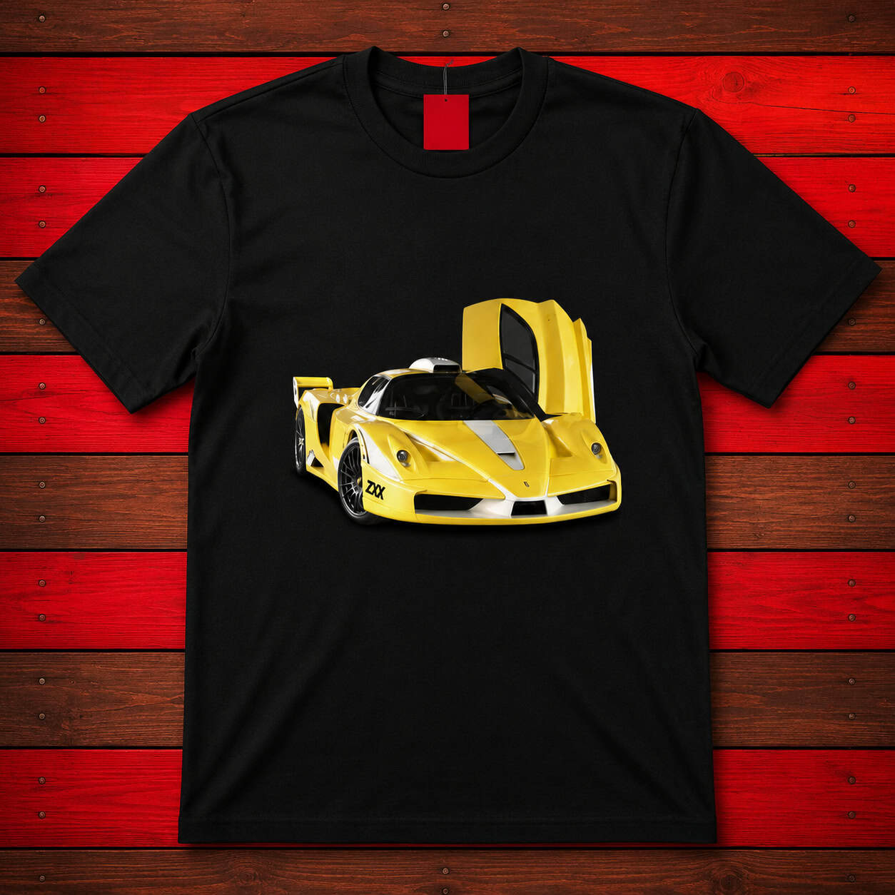 Yellow Supercar Graphic T-Shirt – Luxury Sports Car Black Unisex Tee — Tees