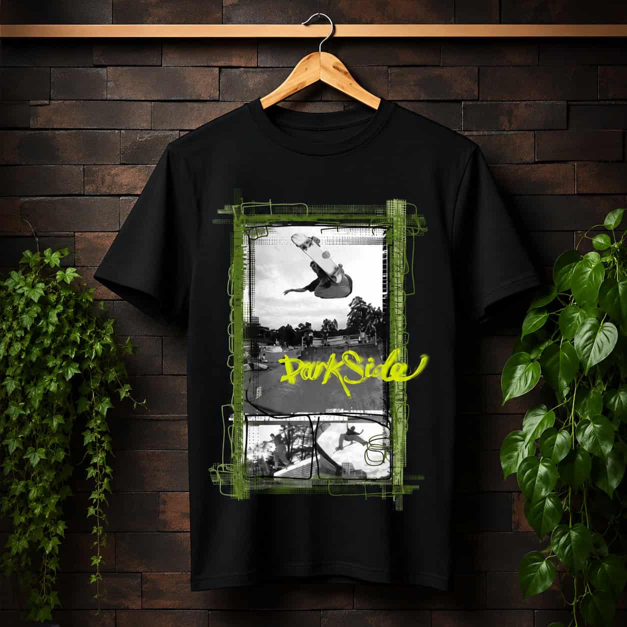 ParkSide Skateboarding Graphic T-Shirt – Black Streetwear Tee — Tees