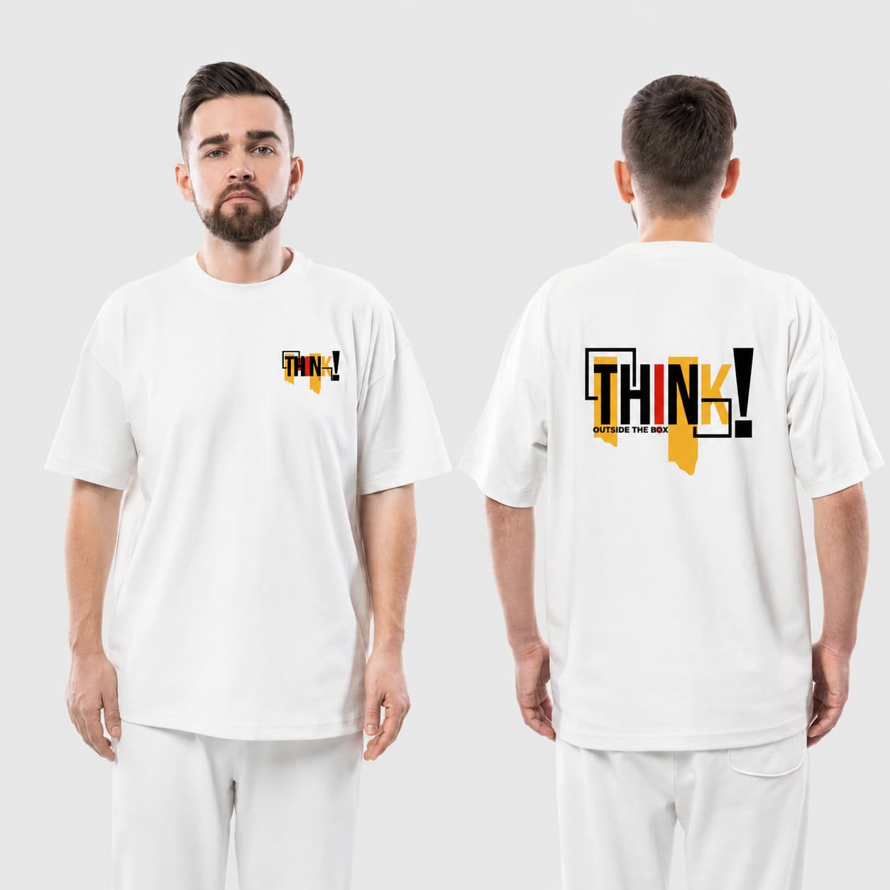Men's THINK Graphic Oversized T-Shirt — Tees