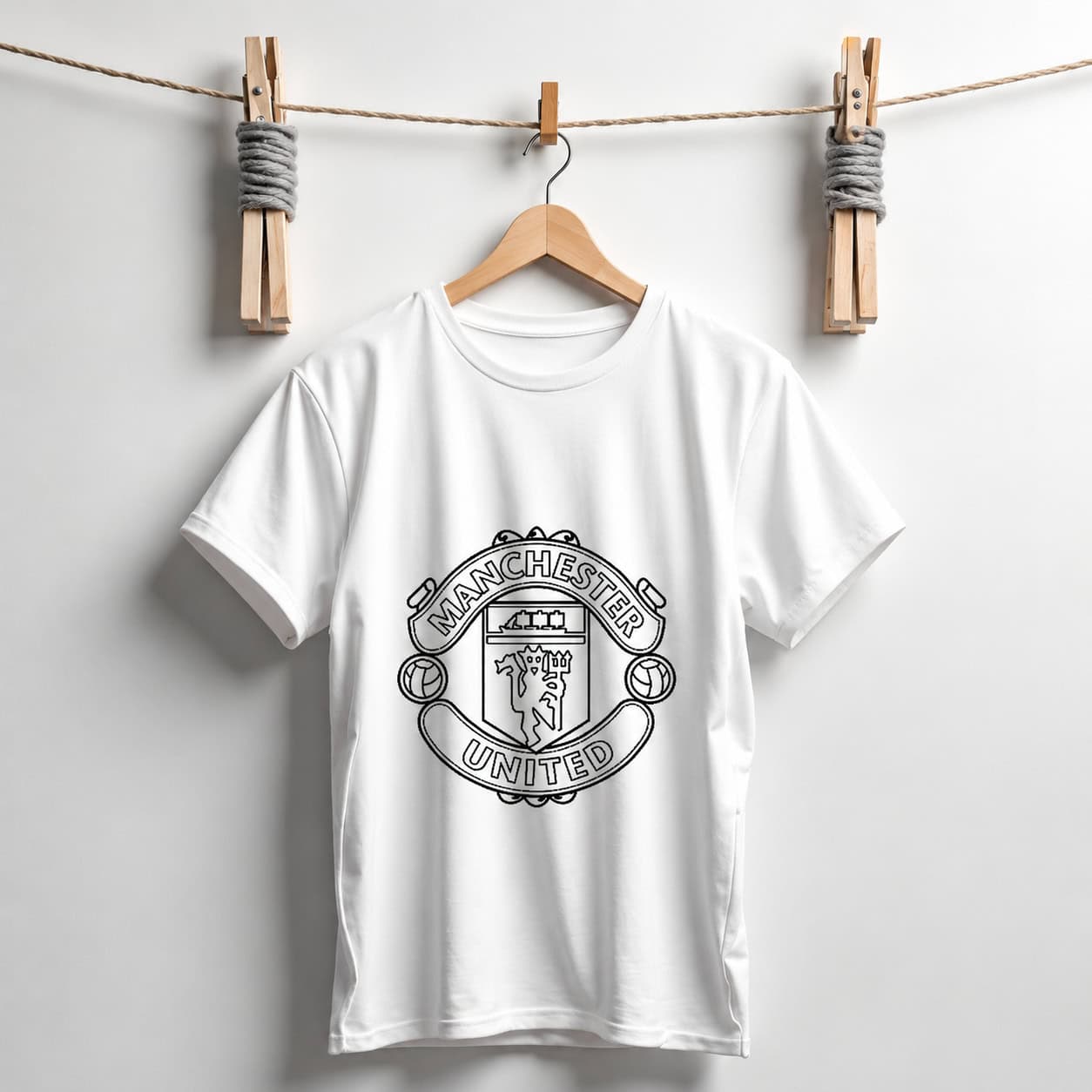 Manchester United Crest Graphic T-Shirt – White — Tees
