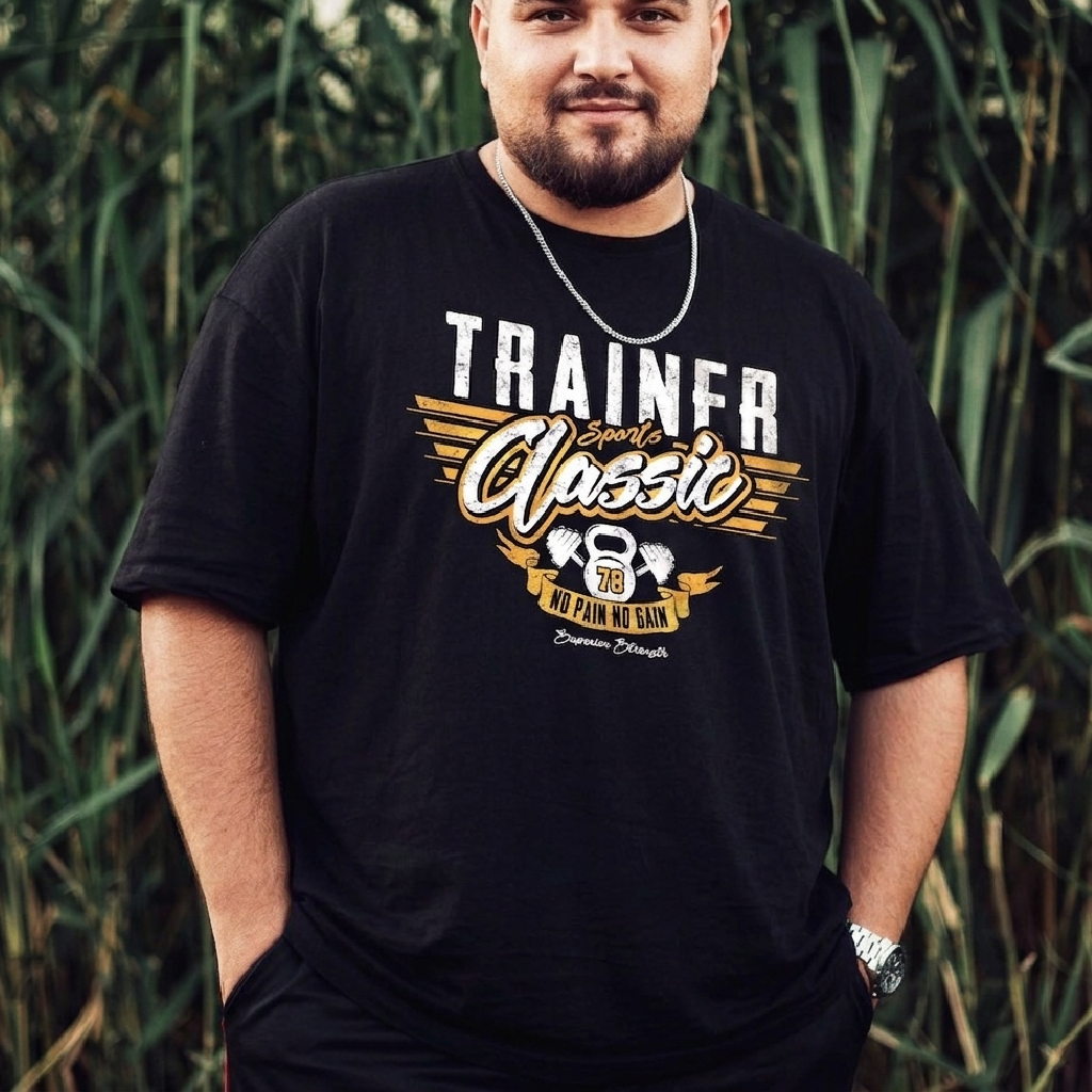 Trainer Sports Classic No Pain No Gain Gym Graphic T-Shirt — Mens Tees
