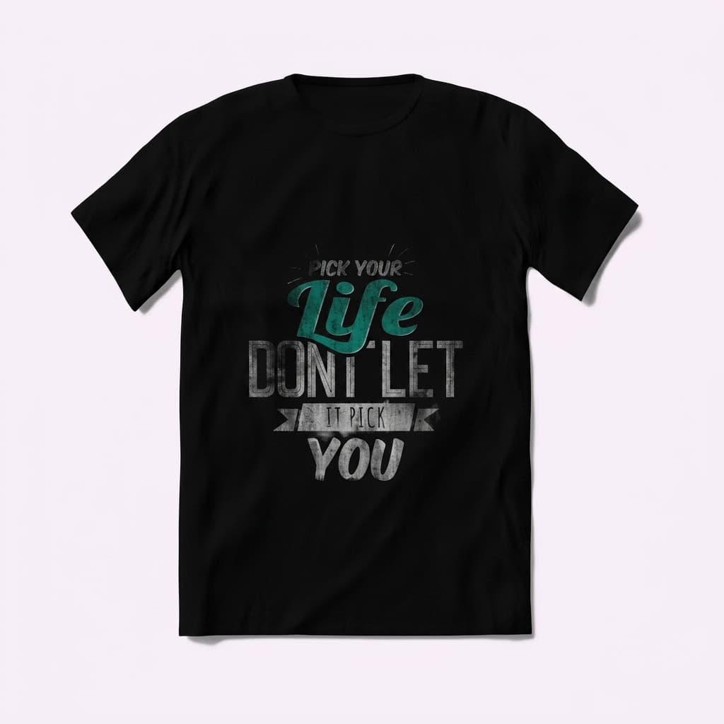 Pick Your Life Don't Let It Pick You Typography T-Shirt — Tees