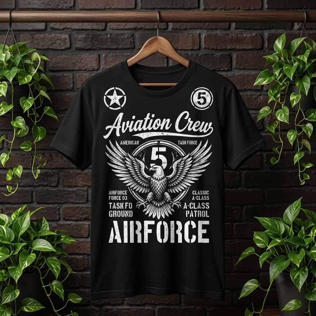 Aviation Crew Airforce Vintage Graphic T-Shirt — Event Tees